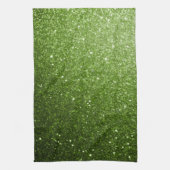 Hellgrüne Grünpflanzen Glitter Funken Geschirrtuch (Vertikal)