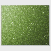 Hellgrüne Grünpflanzen-Kunststoff-Glitter-Funkeln Geschenkpapier (Flach)