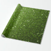 Hellgrüne Grünpflanzen-Kunststoff-Glitter-Funkeln Geschenkpapier (Ungerollt)
