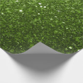Hellgrüne Grünpflanzen-Kunststoff-Glitter-Funkeln Geschenkpapier (Ecke)