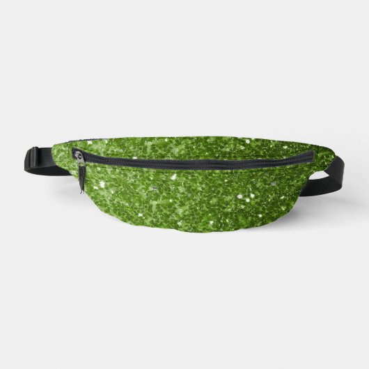 Hellgrüne Imitate Glitzer Glitzern Bauchtasche (Vorderseite)