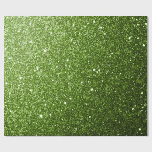 Hellgrüne Imitate Glitzer Glitzern Geschenkpapier (Flach)