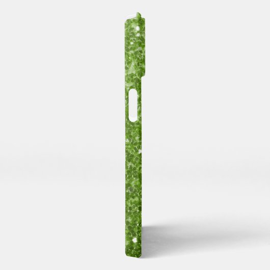 Hellgrüne Imitate Glitzer Glitzern iPhone Hülle (Rechte Seite)