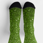 Hellgrüne Imitate Glitzer Glitzern Socken (Oben)