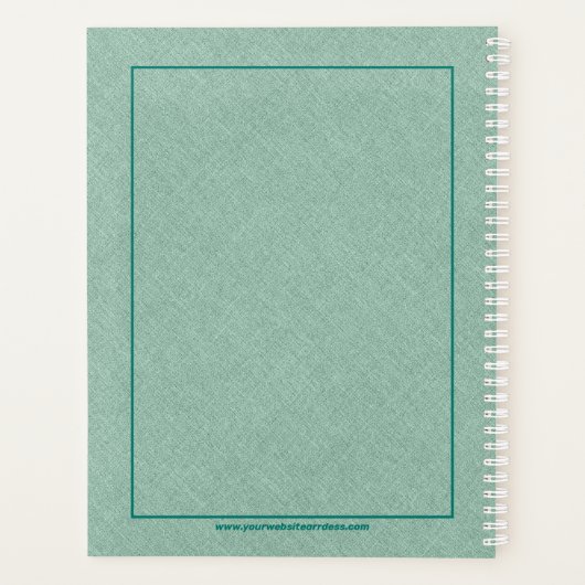 Hellgrüne Imitate Leinenstruktur Planer (Rückseite)