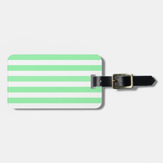 Hellgrüne Kerzenstreifen Gepäckanhänger (Vorderseite horizontal)
