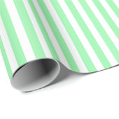 Hellgrüne Kerzenstreifen Geschenkpapier (Rolleneckpunkt)