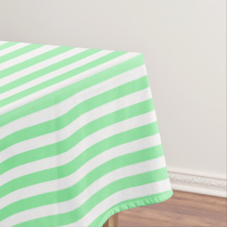 Hellgrüne Kerzenstreifen Tischdecke