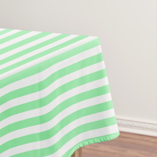 Hellgrüne Kerzenstreifen Tischdecke (Beispiel)