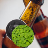 Hellgrüne Kleeblätter Flaschenöffner