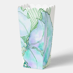 Hellgrüne Lavendel-Wasserfarben-Botanik-Blätter Geschenkschachtel