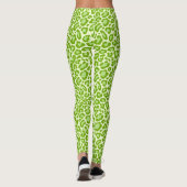 Hellgrüne Leopard-Leggings Leggings (Rückseite)