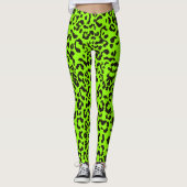 Hellgrüne Leopardrucke | Tiger Print Leggings (Vorderseite)