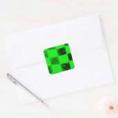 Hellgrüne Markierung Quadratischer Aufkleber (Umschlag)