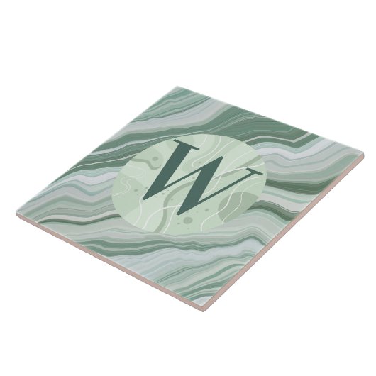 Hellgrüne Marmorplatte Fliese (Seite)