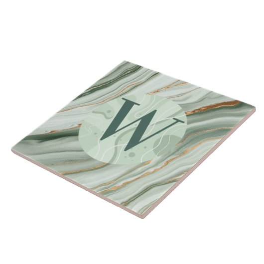 Hellgrüne Marmorplatte Fliese (Seite)