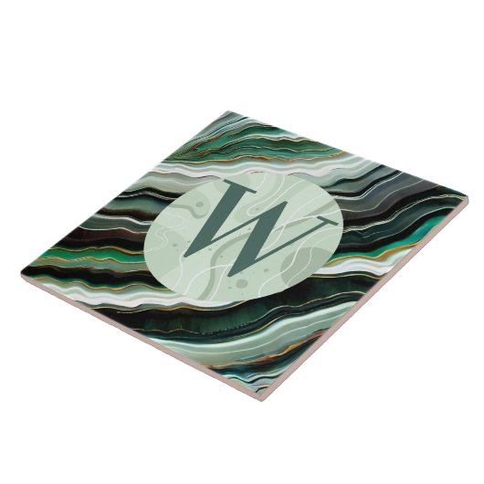 Hellgrüne Marmorplatte Fliese (Seite)