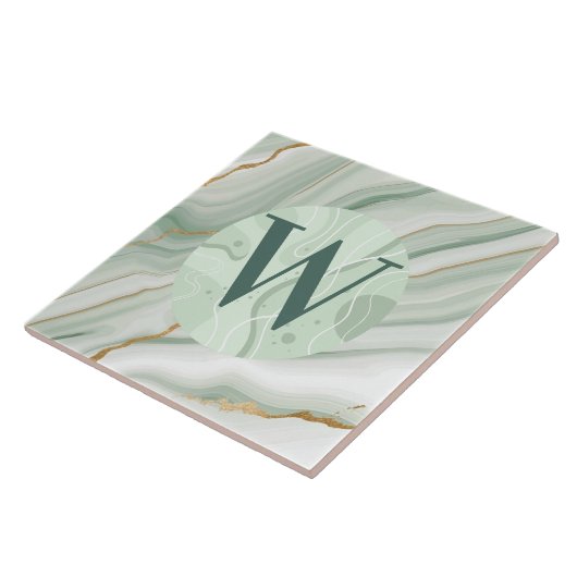 Hellgrüne Marmorplatte Fliese (Seite)