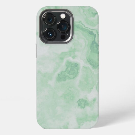 Hellgrüne Mint-Marmer iPhone Hülle (Hinten)