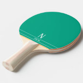 Hellgrüne Mit Monogramm Pingpongpaddel Tischtennis Schläger (Vorderseite)