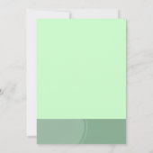 Hellgrüne, moderne Circle Wedding Einladung (Rückseite)