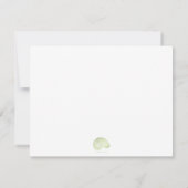 Hellgrüne Nautilus-Flat-Note-Karte Dankeskarte (Rückseite)