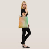 Hellgrüne, orangefarbene und gelbe Wellen Tasche (Am Model)