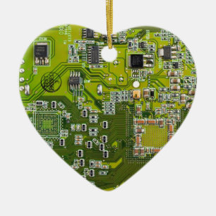 Hellgrüne PCB-Schaltungsplatine Design für IT-Expe Keramik Ornament