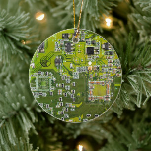 Hellgrüne PCB-Schaltungsplatine-Design für IT-Expe Keramik Ornament