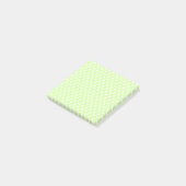 Hellgrüne Polka Dots Postit Notizen (angewinkelt)