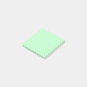 Hellgrüne Polka Dots Postit Notizen (angewinkelt)