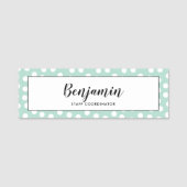 Hellgrüne Pollenköpfe Namensschild (Vorderseite)