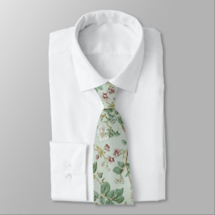 Hellgrüne Porzellan-Blumen-Hochzeits-Groomsmen Krawatte