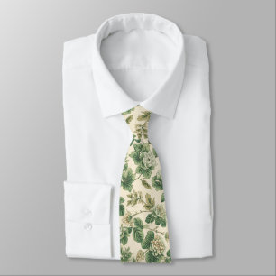 Hellgrüne Porzellan-Blumen-Hochzeits-Groomsmen Krawatte