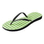 Hellgrüne Punkte Badesandalen (Schrägansicht)