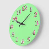 Hellgrüne runde Uhr mit großen niedlichen Nr. 22 (Winkel)