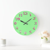 Hellgrüne runde Uhr mit großen niedlichen Nr. 22 (Zuhause)