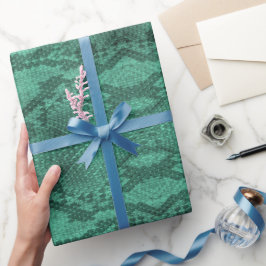Hellgrüne Schlangenhautdrucke Geschenkpapier