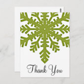 Hellgrüne Schneeflocken für benutzerdefinierte Pos Postkarte (Vorne/Hinten)