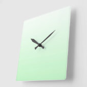 Hellgrüne Steigungs-Jade klar, Pastell zu grünen Quadratische Wanduhr (Winkel)
