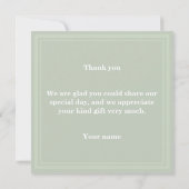 Hellgrüne Streifen dank Karte (Rückseite)