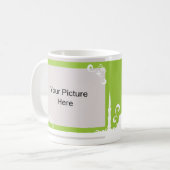 Hellgrüne Strudel-Moscheen-Foto-Tasse Kaffeetasse (Vorderseite Links)