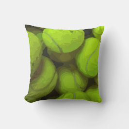 Hellgrüne Tennisbälle Kissen