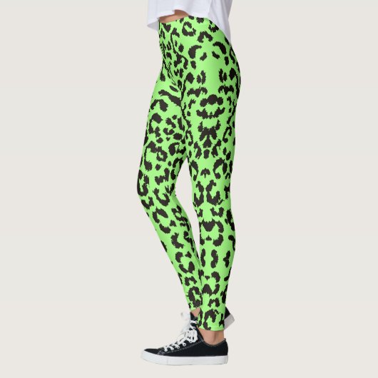 Hellgrüne Tiger Print Leggings (Links)