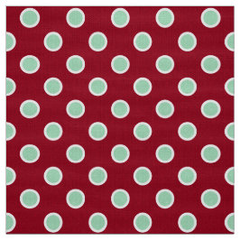 Hellgrüne Tupfen auf kastanienbraunem Stoff