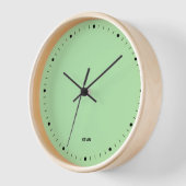 Hellgrüne Uhr und schwarze Stunden (Winkel)