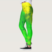 Hellgrüne und gelbe Grunge Leggings (Links)
