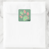 Hellgrüne und hellrosa Paste Quadratischer Aufkleber (Tasche)