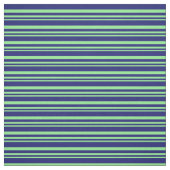 Hellgrüne und Midnight Blue Streifen Stoff (Muster)
