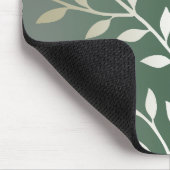 Hellgrüne und silberne elegante belaubte mousepad (Ecke)